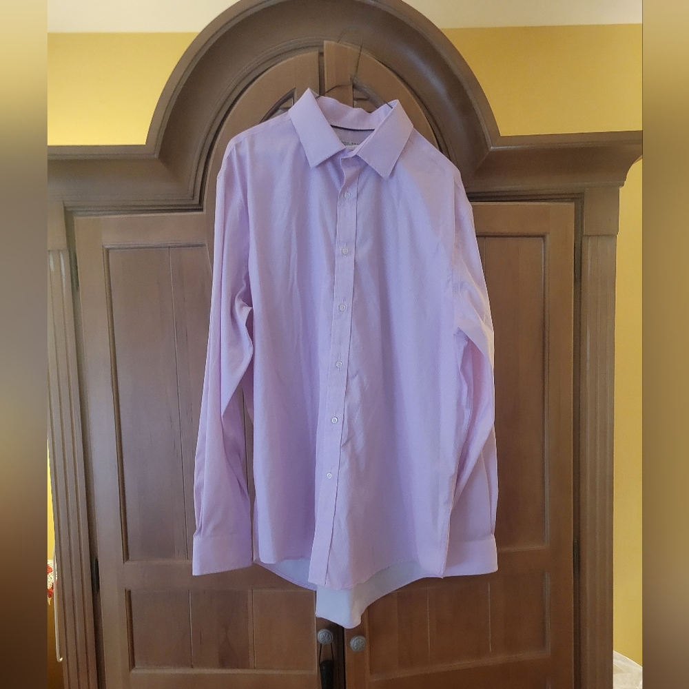 Jos. A Banks Tailored Fit Long Sleeve Shirt 16 1/2 x 35 Pale Pink